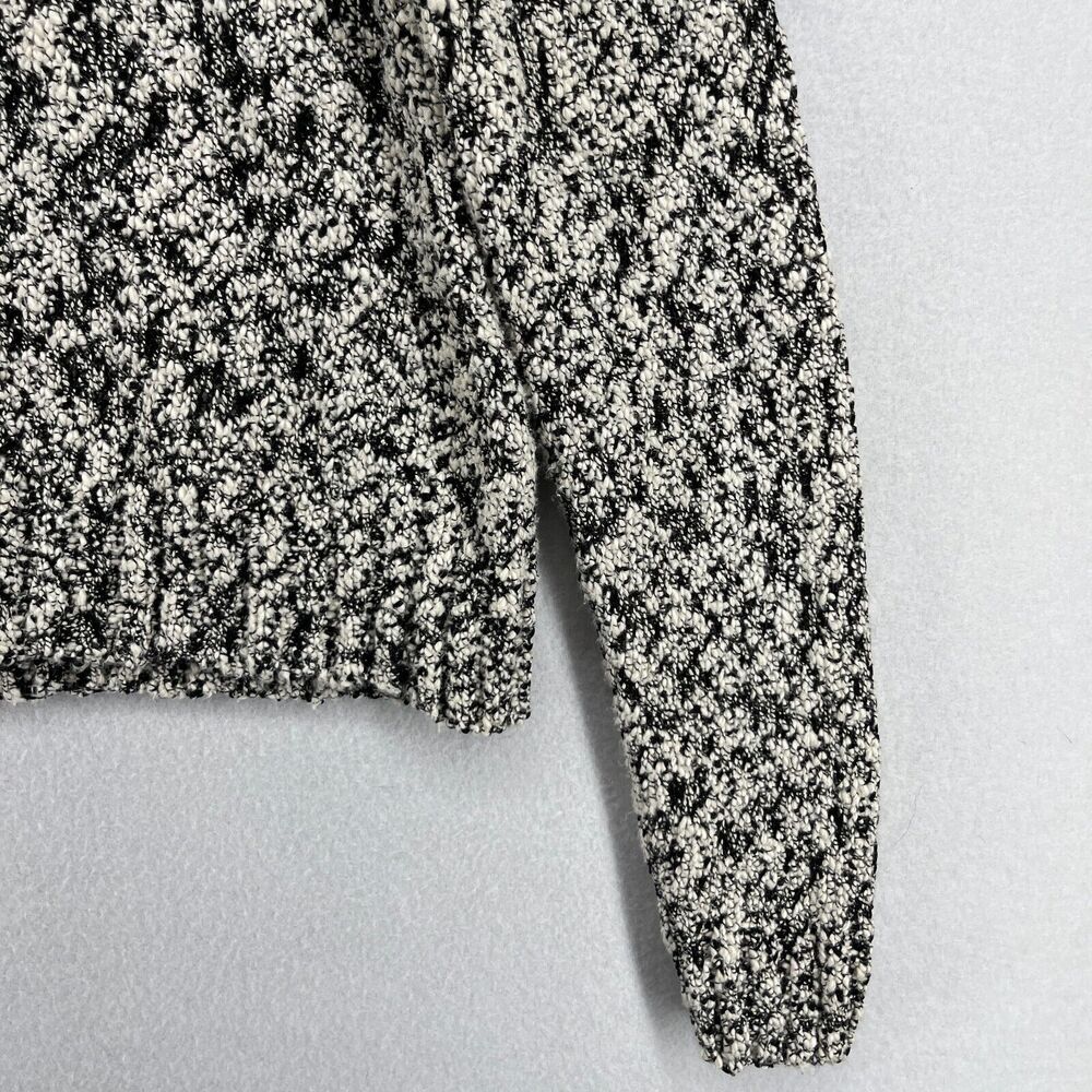 EILEEN FISHER Sweater M Cotton Viscose Slub Melange Chunky Knit Pullover Gray - Picture 8 of 16